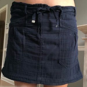Mango navy cotton gauze skirt 2